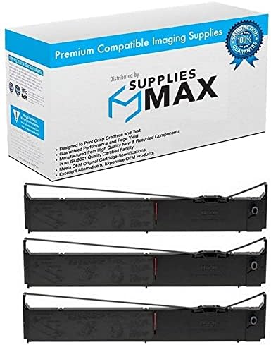 Repuesto compatible para cintas de impresora negras de la serie DFX-9000 (3PK) (S015384-US_3PK)