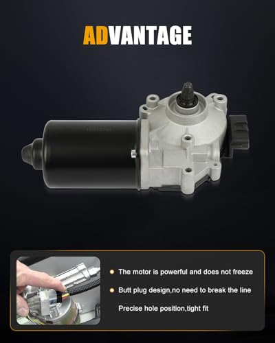 Image of ROADFAR Front Windshield Wiper Motor Replacement for 2006-2011 for Buick for Lucerne,2007-2009 for Cadillac for SRX,2007-2009 for Pontiac for Solstice 19121120;19177837 Wiper Motor 5 Pins