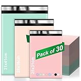 Wanxida 30 Stück Versandtüten, Bunte Versandtasche, Wasserdichte Versandtaschen Kleidung, Versandtaschen Warensendung für Kleine Unternehmen (Rosa 25x31cm,Gelbcm 28x38cm,Grün 31x41cm)