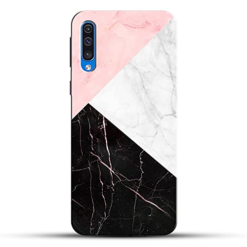 Image of COLORflow Back Cover Compatible with Samsung Galaxy A70 | Beautiful Black White Pink Marble | Designer Printed Hard CASE Bumper Back Cover