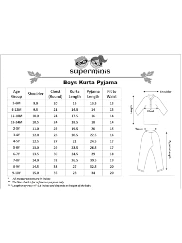 Image of superminis Baby Boys Traditional Ethnic Wear Handloom Cotton Solid Pattern Kurta With White Pyjama Set