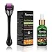 Plammaxs Dermaroller Set Microneedling mit Haar Wachstum Serum,Anti Haarausfall,Haarwuchsmittel, 0,5mm Professionell Titan-Nadeln Hautroller für aus Neues Haarwachstum Stimuliert