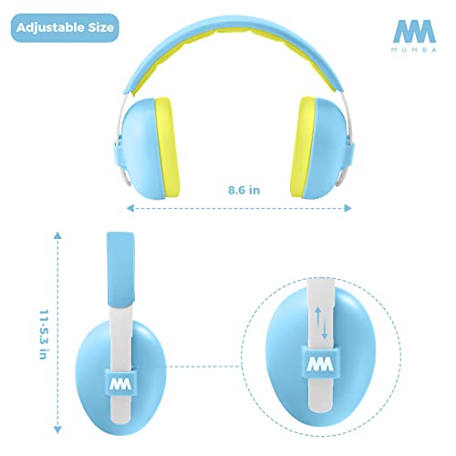 Image of mumba Baby Ear Protection Noise Cancelling Headphones for Babies and Toddlers Baby Earmuffs - Ages 3-24+ Months