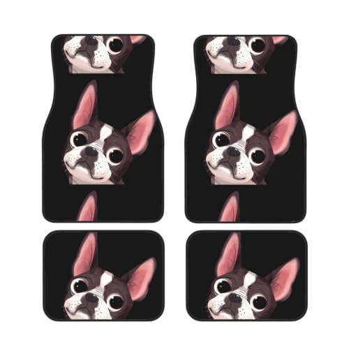 Alfombrillas para coche Boston Terrier evita deslizamientos alfombra neopreno coche limpia