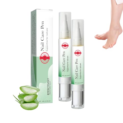 Stylo soin des ongles, stylo réparateur pour les ongles, enrichi en tea tree et en aloe vera, soin pour les ongles abîmés et fragiles (2PC)