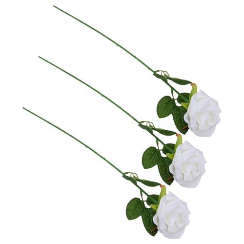 Roses artificielles blanches de mariage et décoration de table de réception haut de gamme - 6