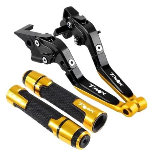 Leviers de frein courts TMAX Tech Max 2020 2021 anodisés jaune et noir