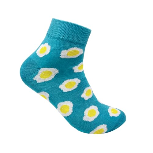 Image of Mint & Oak Men Ankle Socks, Printed Funky Socks, Cotton Unisex Ankle Length Sock, Odour Free Socks - Pack of 1