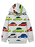 WINPOPLIS Toddler Boys Hoodies Car Cartoon Pullover Long Sleeve Sweatshirts With Pockets For Kids 6T