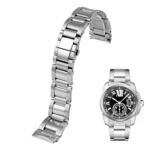Bracelet de montre en métal 23mm acier inoxydable JDIME pour montre style Cartier