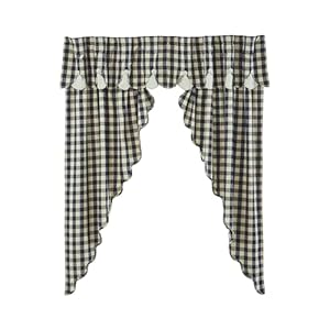 VHC Brands My Country Scalloped Layered Prairie Short Panel Set of 2 63x36x18