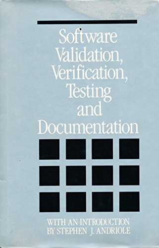 Software Validation Verification Testing and Do... 0894332694 Book Cover