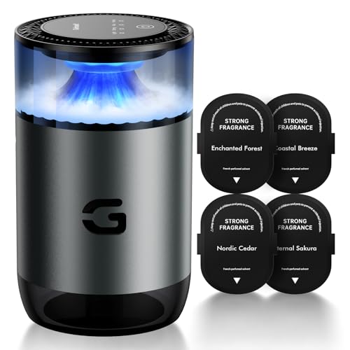 Geinself Smart Car Air Freshener Diffuser, Waterless Essential Oil Diffuser