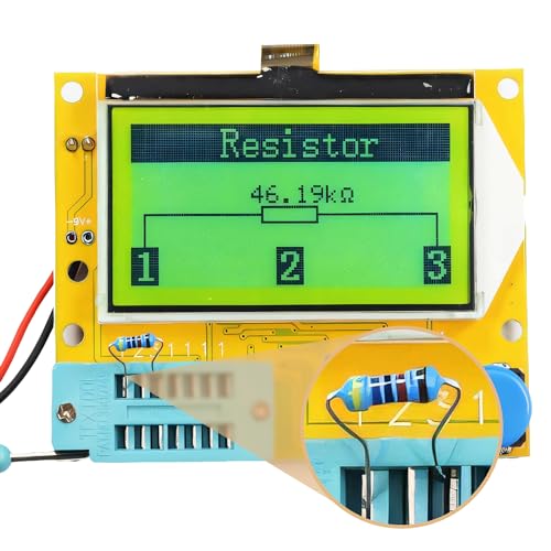 Retoo Transistor Tester, Transistortester Multifunktionstester, Triode Kapazität Widerstand Kondensator SCR Induktivität Kapazitätswiderstand Transistor-Tester Multifunktionaler TFT Grafisches Display