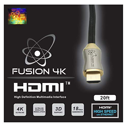 Fusion4K High Speed 4K Hdmi Cable (4K @ 60Hz) - Professional Series (20 Feet) #TOP21