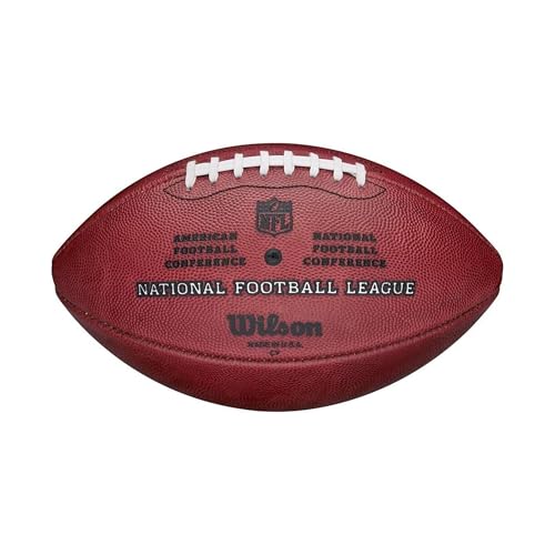 Wilson NFL The Duke Balón de fútbol americano, tamaño oficial NFL, Cuero Horween, Marrón - imagen 2