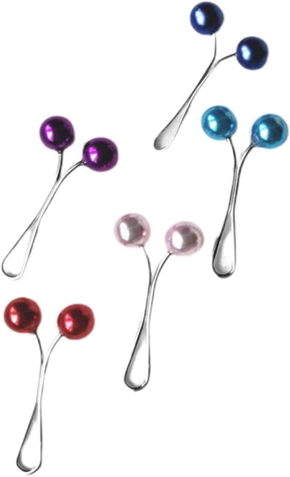 5Pcs/Set Islamic Women Headscarf Hijab U Clips Glitter Colored Imitation