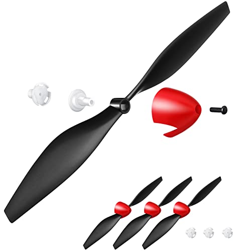 Riakrum Spare RC Plane Propellers Airplane Carbon Fiber Nose Cone Compatible with Tr-p51 Rc Plane 4...