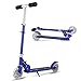 AMDirect Patinete Plegable con Manillar Ajustable en Altura Patín Scooter con 2 Ruedas Led, Azul
