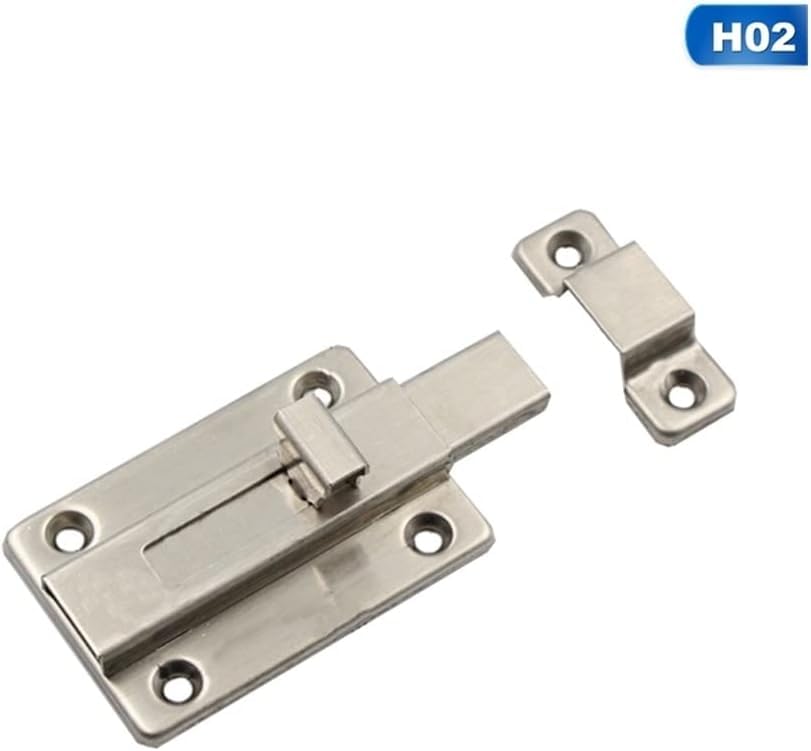 Perno de puerta corredero y cerrojo de acero inoxidable de pieza larga H02. 2