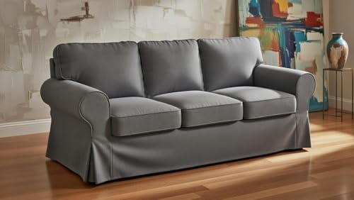 Image of Heavy Cotton Ektorp Sofa Cover Compatible with IKEA 3 Seat Sofa Slipcover