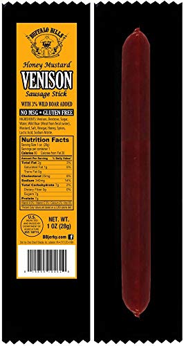 Buffalo Bills 100% Exotic Game Meat Sausage Sticks (mixed 1oz sticks - elk, venison and wild boar)