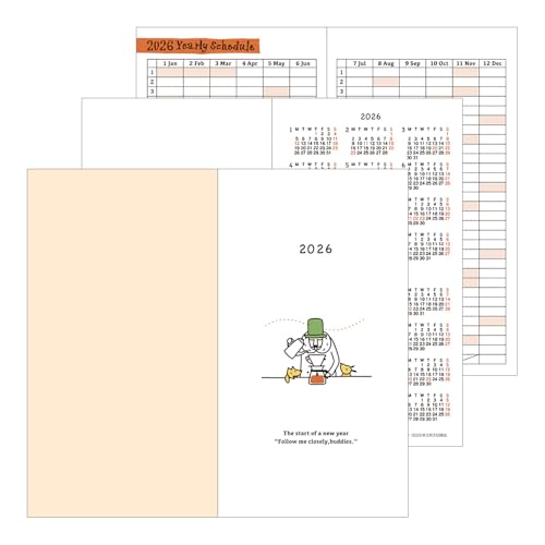 ミドリ ポケットダイアリー 手帳 2026年 スリム マンスリー オジサン柄 22365006 の商品画像 5