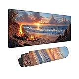 マウスパッド サンセットビーチ 大型 防水 ゲーミング マウスパッド 70 x 30 cm 拡張 キーボードパッド 滑り止めゴム底 滑り止め デスクマット おしゃれ キーボードパッド マウス対応 耐洗い表面 快適操作性 ゲーム 仕事 ホーム用 オフィス 女性へのプレゼント Z-785