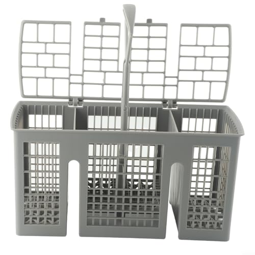 Comgooldool Panier à couverts universel pour lave-vaisselle Bosch, Siemens, Bauknecht-Neff Constructa et Gaggenau, en plastique, gris, 6 pour poignée ronde...