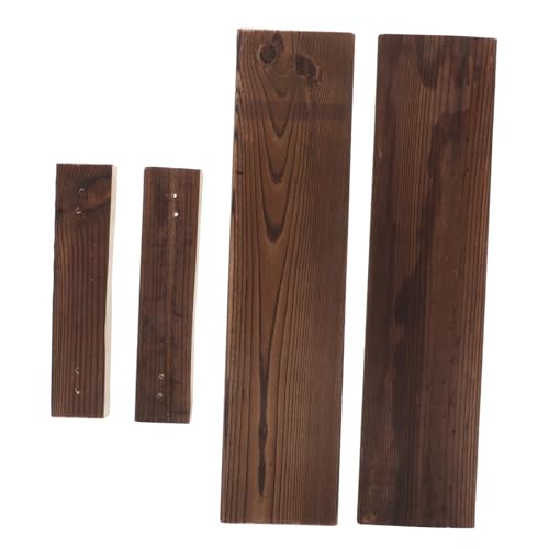 MUCKLILY Sturdy Aquarium Decor 4pcs Water Board Fish Tank Driftwood Decor Vintage Wood Ornaments