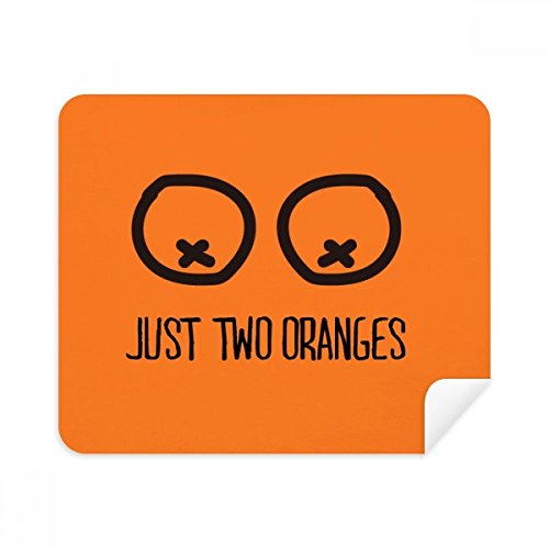 Chiffon de Nettoyage Lunettes et Écran Tactile : Tissu Suédé Essuie-Écran Orange Drôle 2Pcs
