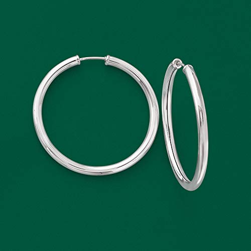 Ross-Simons Sterling Silver Medium Endless Hoop Earrings3