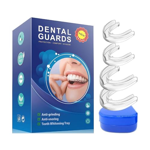 Dental Confezione da 2 protezioni per bocca modellabili per bruxismo, macinazione dei denti, protezione per bocca atletica, Bruxismo, stecca dentale per scarico, paradenti per dormire, prevenire il