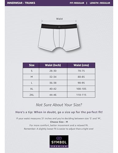 Image of Symbol Premium Men's Microfiber Blend Ultra-Soft Stretch Trunks | Underwear (Available in Combo Packs)