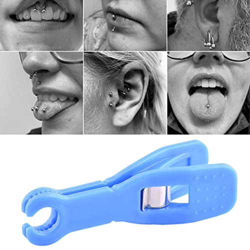 6 Pcs Body Piercing Clamps Disposable Round Needle Slot Forceps Clamp Clip Blue Nose Navel Piercing Pliers Tool for Tattoo Piercing Supplies - Image 3