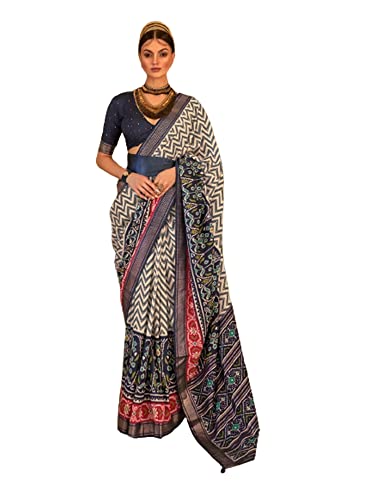 Sari indien traditionnel bleu marine en soie idéal pour les mariages
