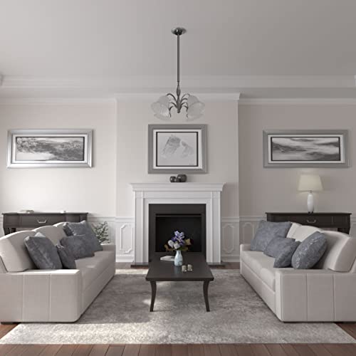 Image of 9 5 /8 inchOD x 1 1 /8 inchP Maria Ceiling Medallion (Fits Canopies up to 1 3 /4 inch), Platinum