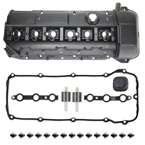 MILIPARTS Upgrade Engine Valve Cover with Gasket Bolts Compatible with 2003-2007 BMW X3 X5 325i 330i Z4 325ci 325xi 330ci 330xi 525i 530i E46 Replace Part 11127512839