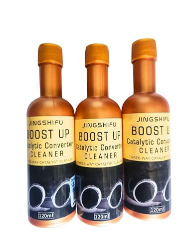 Catalytic Converter Cleaner 120ml (3 Pack) – Engine & Exhaust System Carbon Removal, Fuel System Treatment Additive for Gas & Diesel Cars