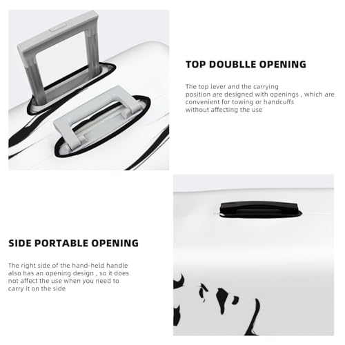 Minimalist Woman Line Art Elastic Travel Luggage Covers Dustproof Scratch-Resistant Suitcase Protector Fit 22-24 Inch3