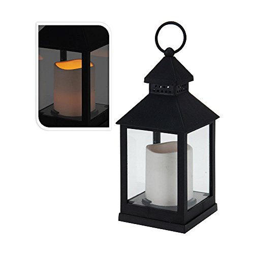 Edp 71653 Farol con Vela de Led, 23cm, Negro