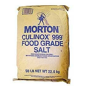 MORTON Culinox 999 Food Grade Salt 50Lb Bag, 1 EA