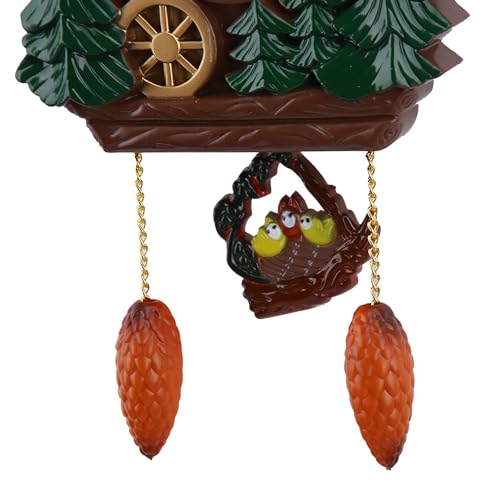 Reloj de pared cucú vintage Milltrip, plástico, 32 cm alto miniatura 5