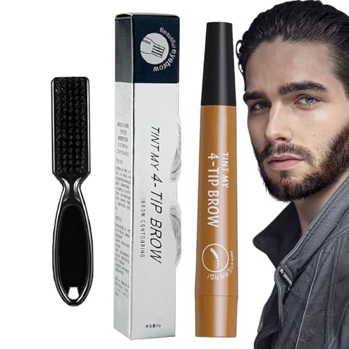 Relleno de barba, Marcador para mejorar la barba a prueba de agua, Lápiz capilar, relleno de barba para hombres, maquillaje de barba de cobertura duradera, mejora de la barba Hixip