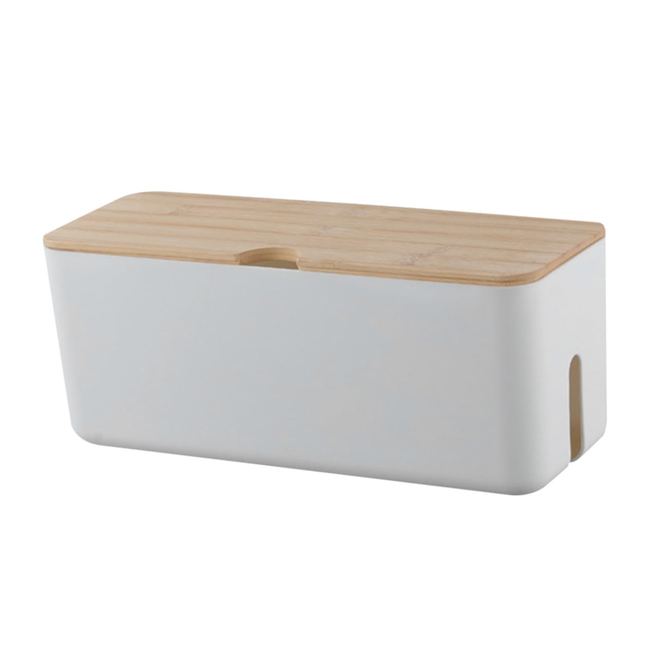 LABRIMP Scatola Organizer per Cavi di Ricarica Coperchio in Legno e Plastica, Salvaspazio e Dissipazione del Calore per Prese Multiple in Soggiorno e Camera