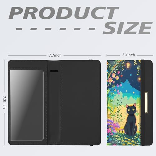 Image of Printed Checkbook Cover, RFID Blocking Checkbook, Stylish, Lightweight, Slim Durable, Multi-Functional Checkbook Holder for Personal and Business Checks (Cat)