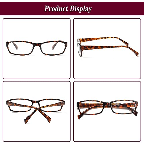 Image of Kerecsen Reading Glasses 5 Pairs Fashion Ladies Readers Spring Hinge with Pattern Print Eyeglasses for Women (Mix Color -4, 1.00)