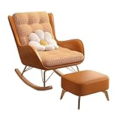 Canapé inclinable en cuir avec ottoman, fauteuil à bascule peu...