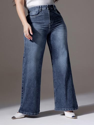 Image of Miss Chase A+ Women's Bootcut High Rise Stretchable Denim Jeans