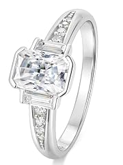 A-Radiant Cut - Silver(5*7mm 1ct main stone)